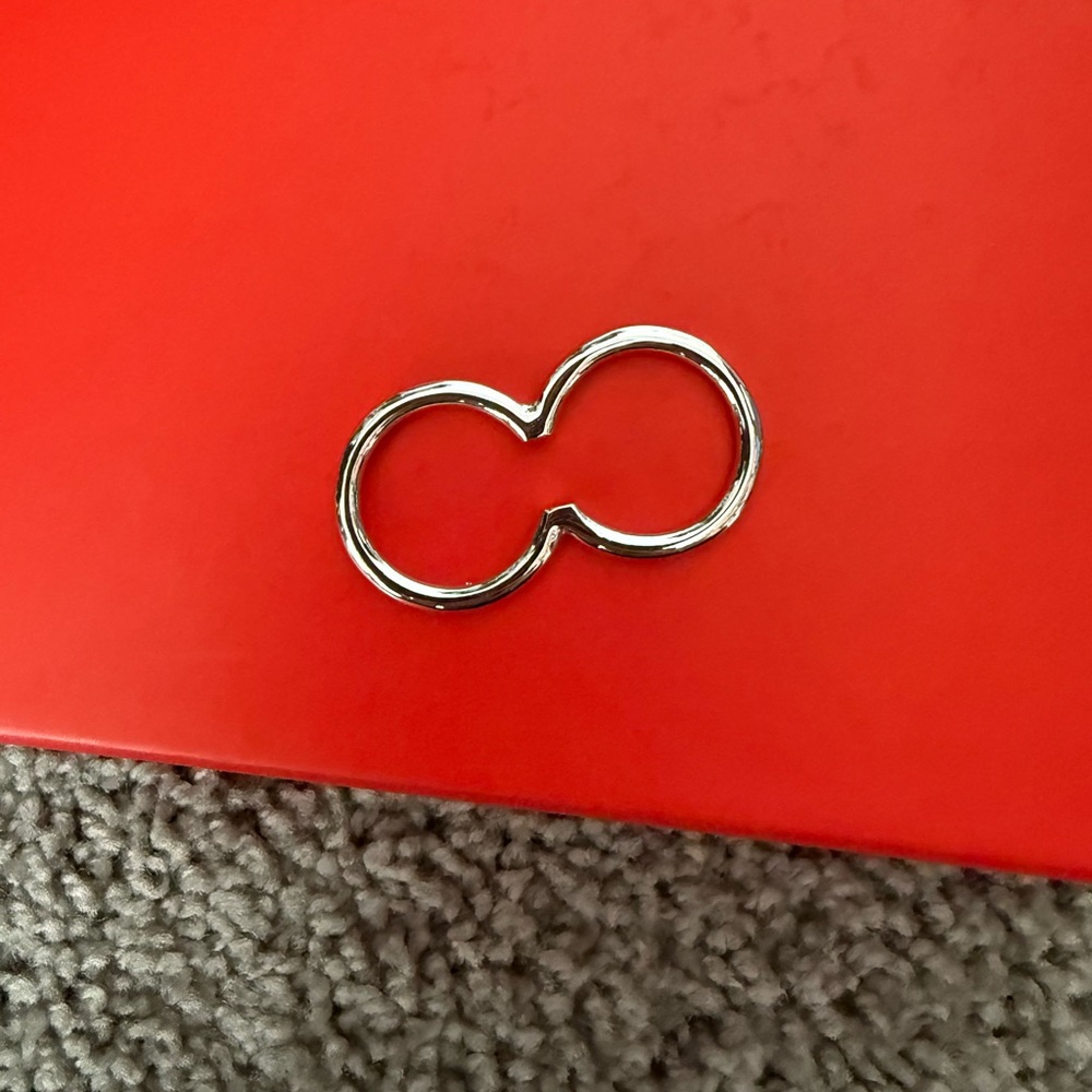 Jennifer Fisher Silver Double Loop Key Ring